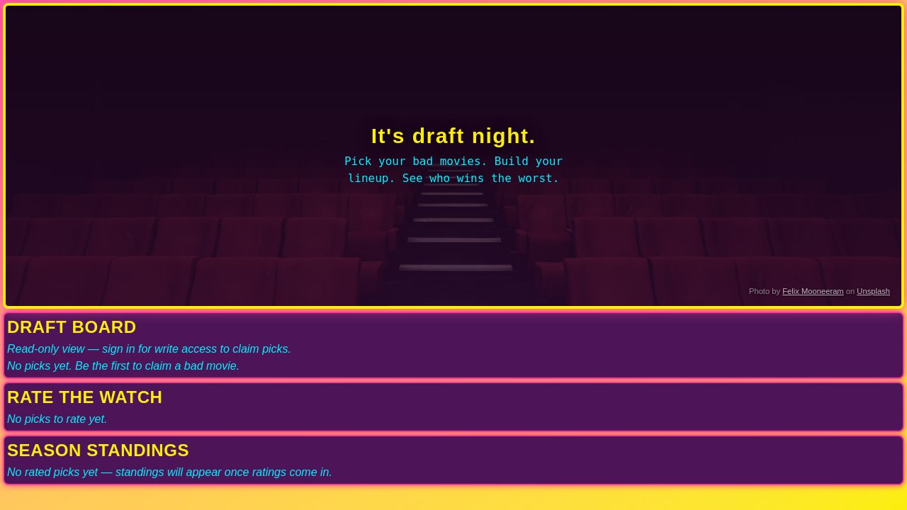 Bad Movie Draft